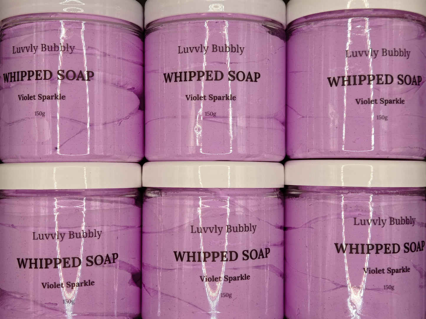 Violet Sparkle Whipped Soap