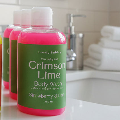 Crimson Lime Body Wash โ Strawberry & Lime Fragrance