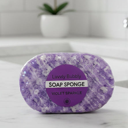 Violet Sparkle Soap Sponge