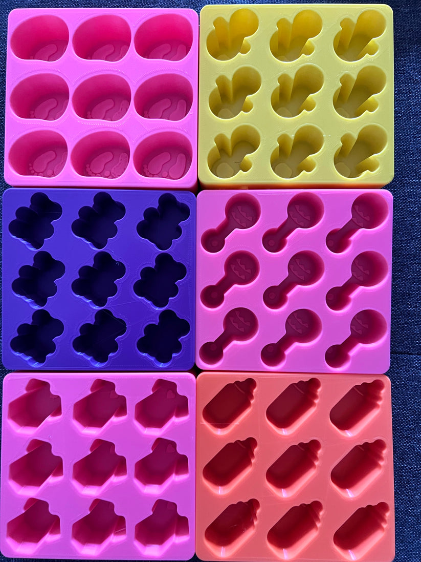 Baby Shower Confetti Moulds and Plungers (Sold as a complete set)