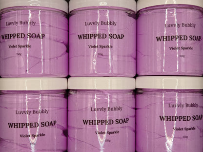 Violet Sparkle Whipped Soap