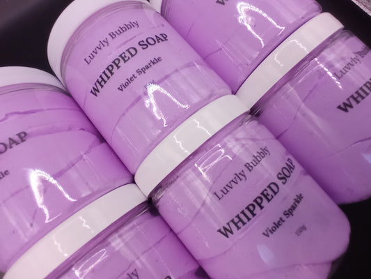 Violet Sparkle Whipped Soap