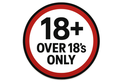 over 18's sign in a circle