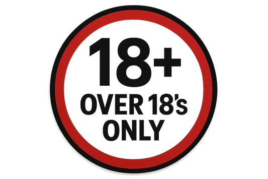 over 18's sign in a circle