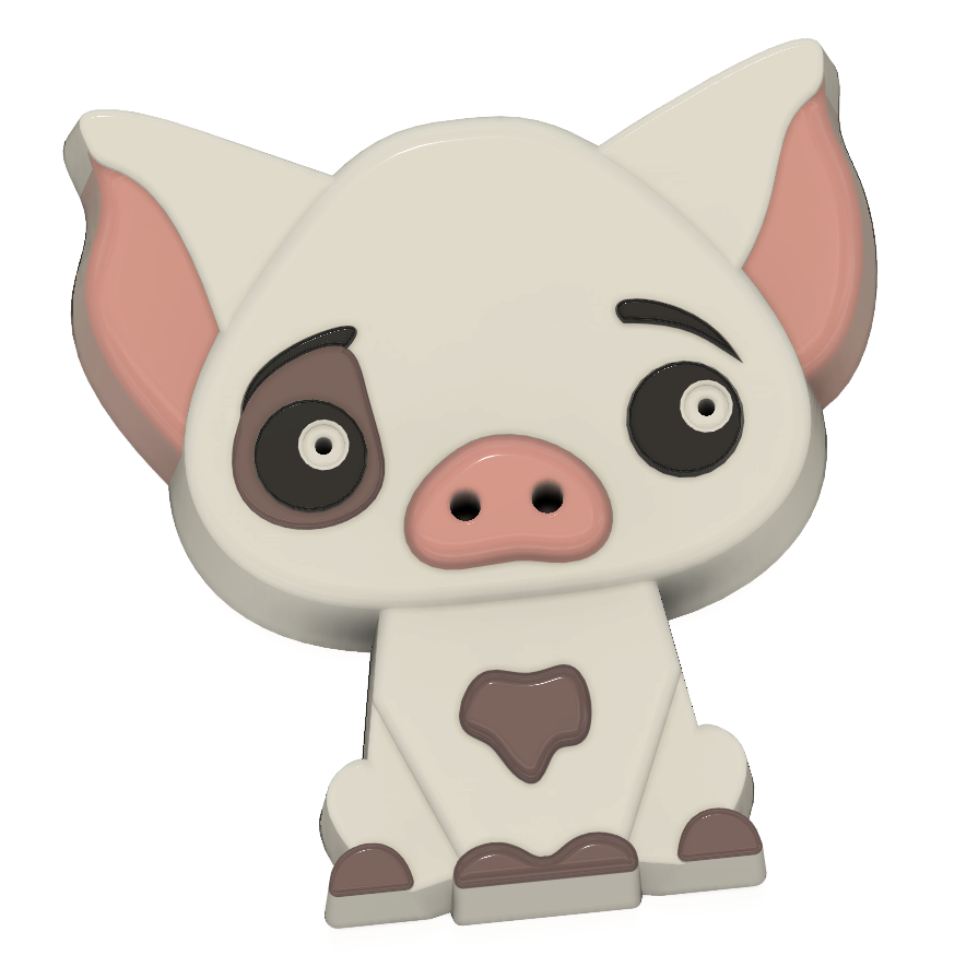 Pua from Moana (Vacuum Form Mould)❤️