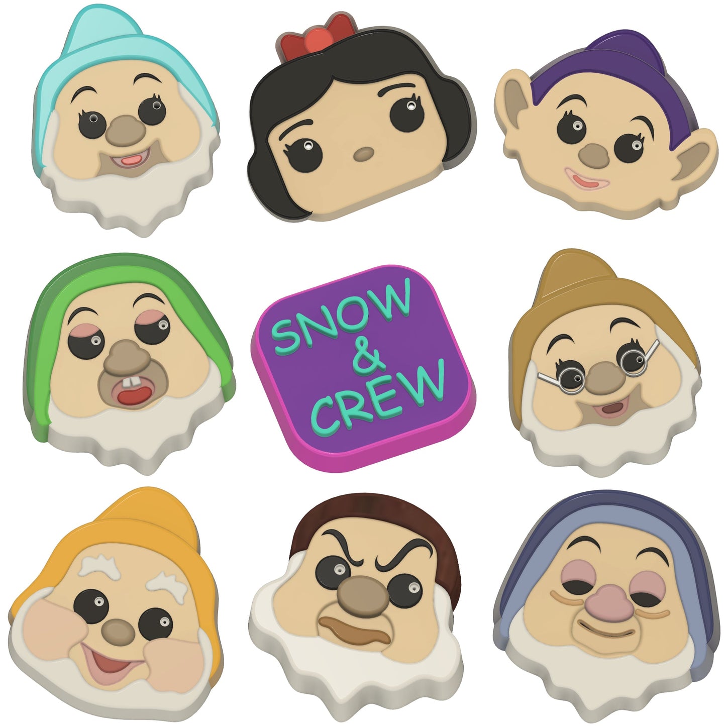 Snow & Crew Collection (Vacuum Form Mould)❤️